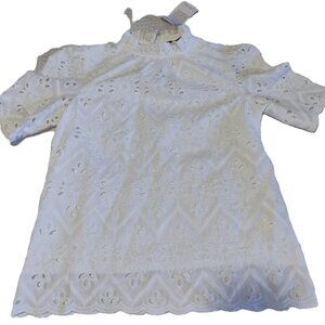 White Eyelet Lace Blouse | NWT